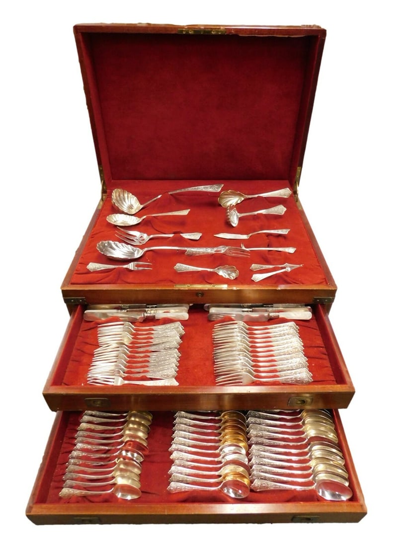Gorham Lady Washington Sterling Silver Flatware Set 109 pcs Service for 12 (1 of 11)