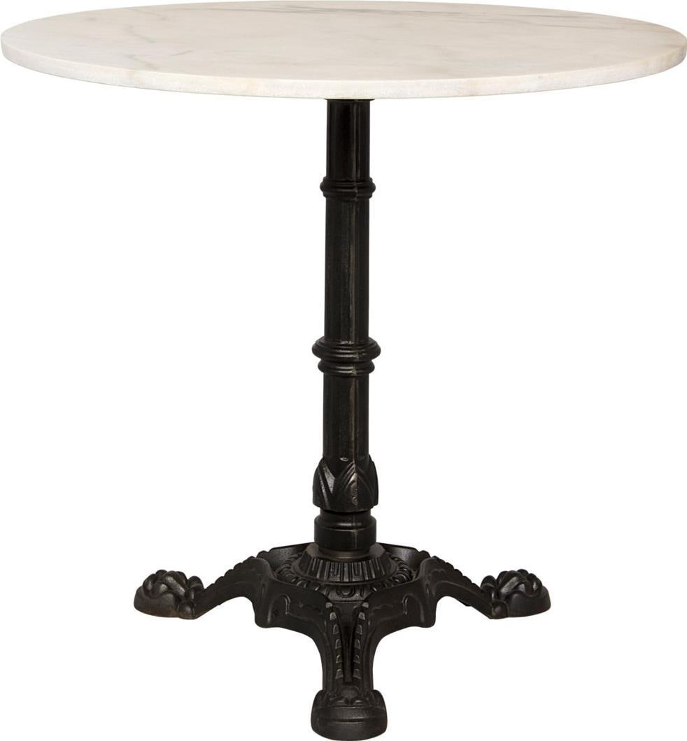 Noir Theresia Side Table Bianco Crown Marble Matte Black Finish (1 of 1)