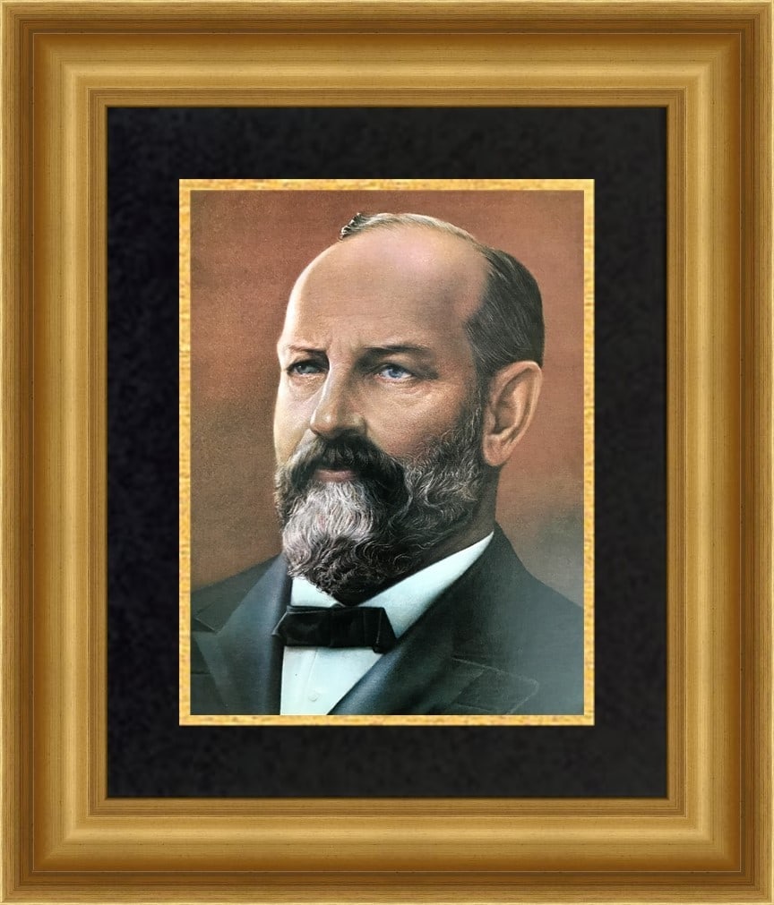 James A Garfield Portrait Print Custom Framed 21 x 24 Realism Art (1 of 2)