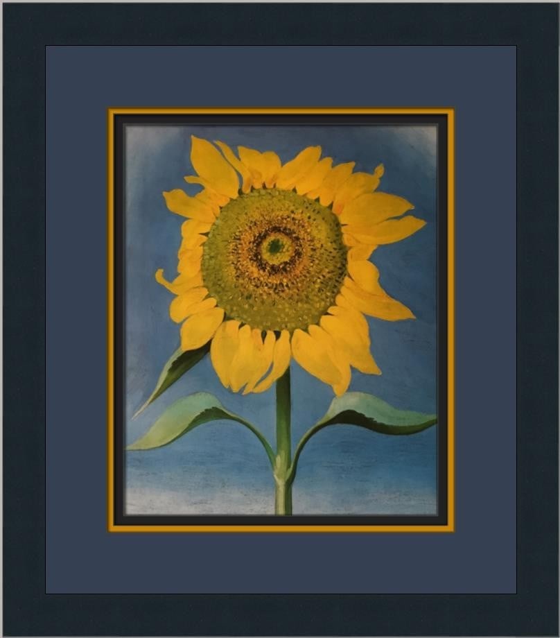 Georgia O'Keeffe Sunflower For Maggie Custom Framed Art Print (1 of 2)