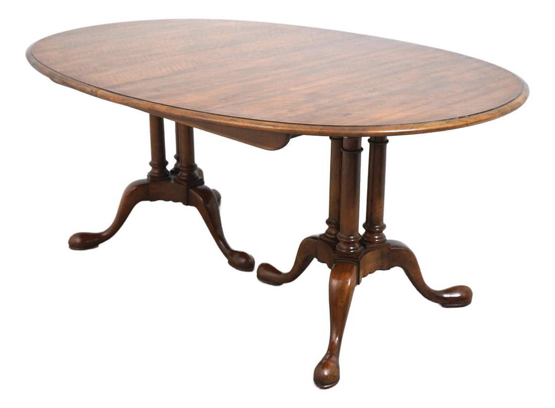 Baker George III Walnut Dining Table with 3 Leaves (1 of 10)
