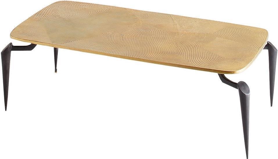 Cyan Tarsal Black Gold Square Coffee Table Hollywood Regency Style (1 of 7)
