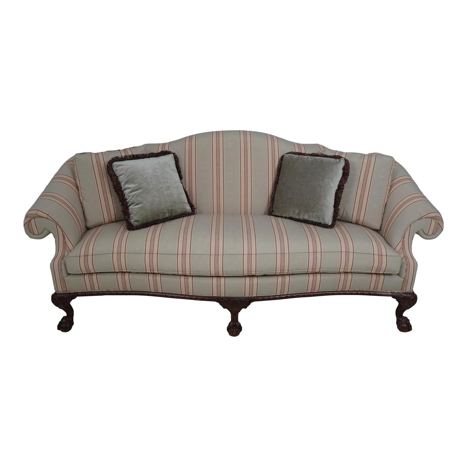 Hickory Chair James River Clawfoot Sofa High Quality Upholstery 93 Inch (1 of 10)