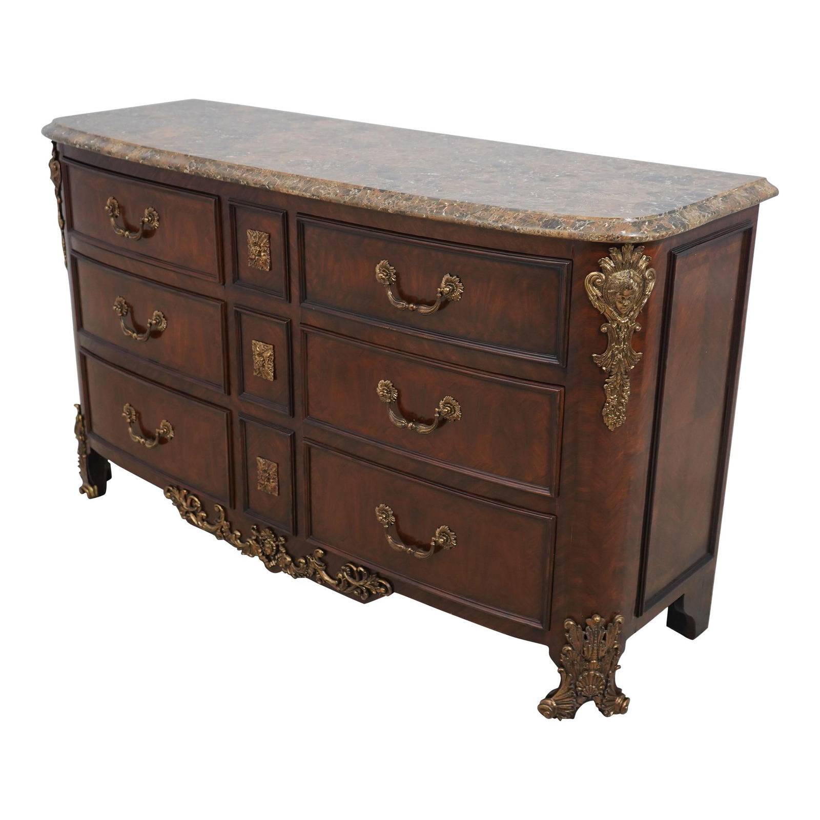 Maitland Smith French Louis XVI Marble Top Commode Chest (1 of 10)