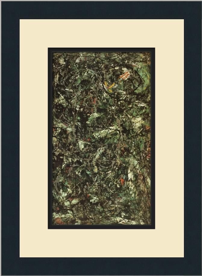 Jackson Pollock Full Fathom Five Custom Framed Art Print 16x12: Jackson Pollock Full Fathom Five Custom Framed Art Print 16x12 This custom framed print titled "Full Fathom Five" by renowned artist Jackson Pollock showcases a masterful blend of Expressionism, Impre