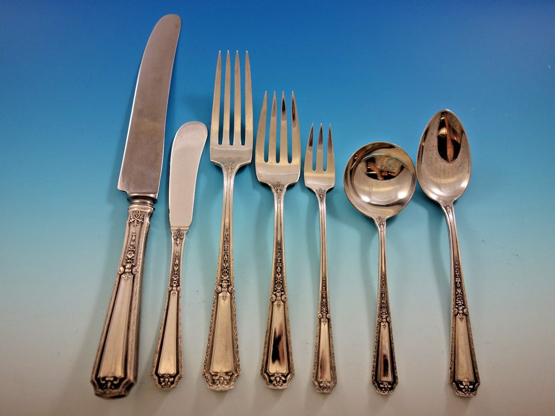 Towle Louis XIV Sterling Silver Flatware Set for 12 91 Pieces (1 of 9)