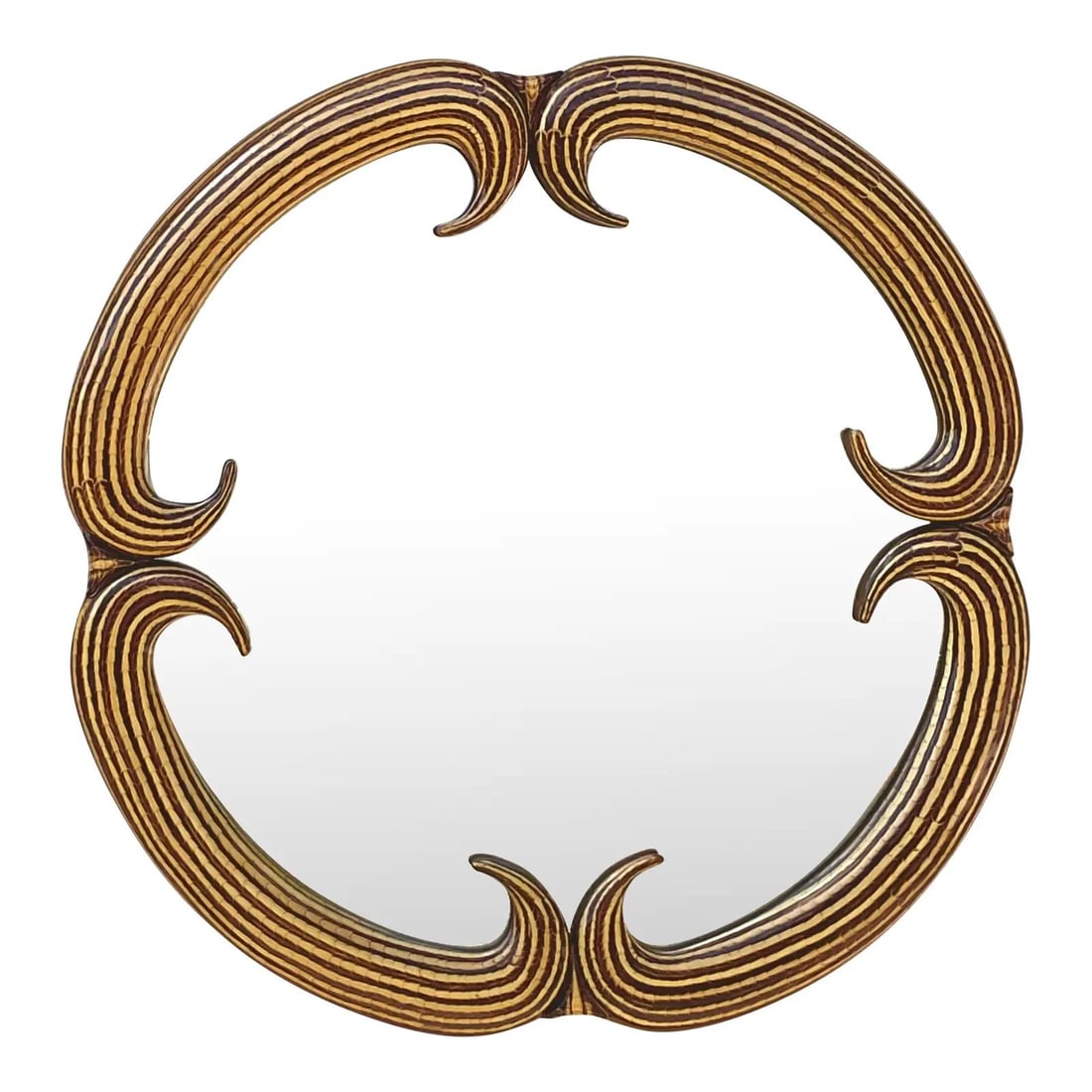 Vintage Alessandro for Baker Hand-Painted Mirror 33.25 x 33.5 (1 of 8)