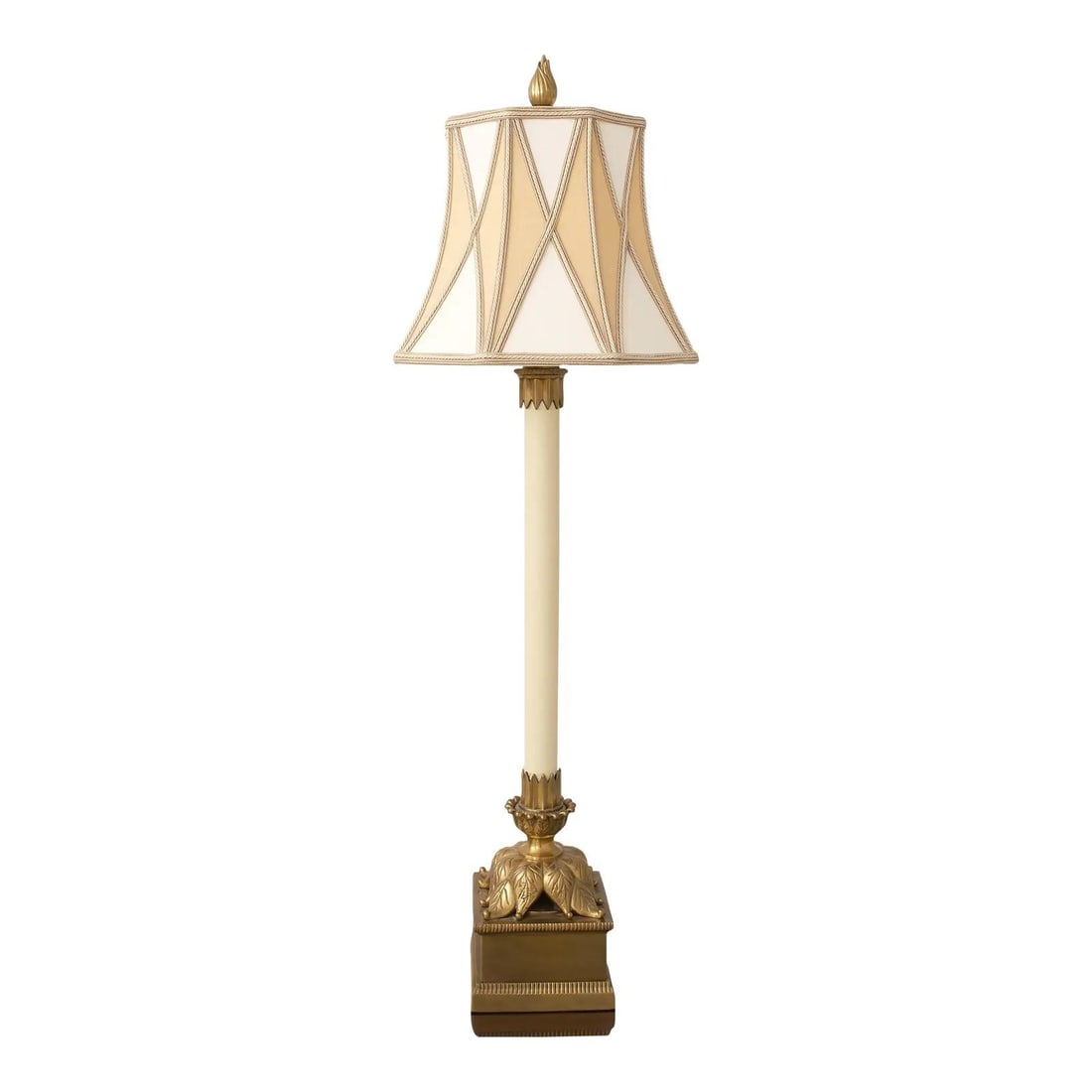 Chapman Brass Candelabra Table Lamp with Decorative Shade (1 of 10)