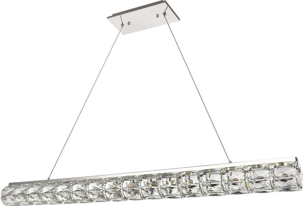 Elegant Lighting Valetta Adjustable Crystal Pendant Light Chrome Finish (1 of 1)