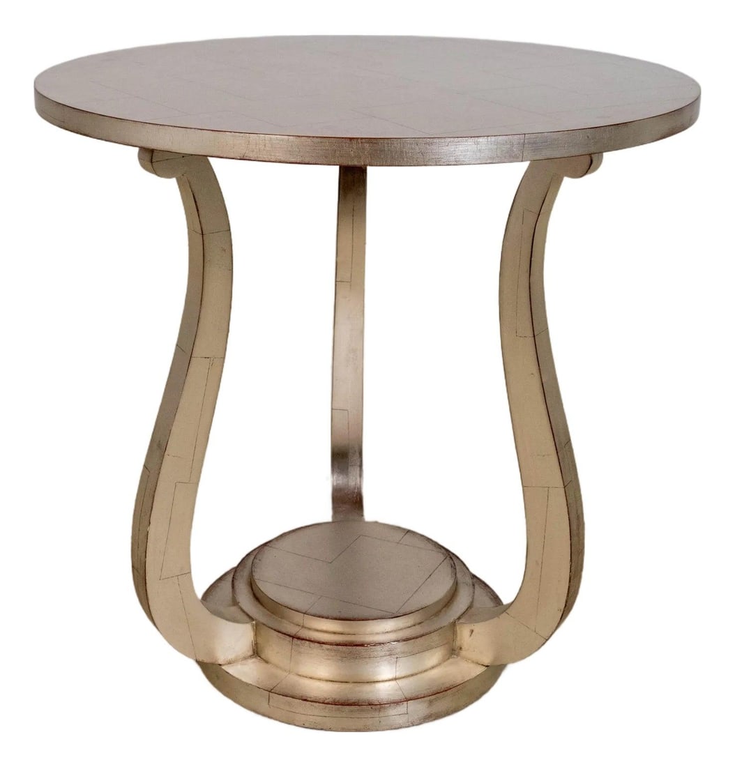 John Richard Silver Leaf Round Decorator Table High Quality Construction (1 of 10)