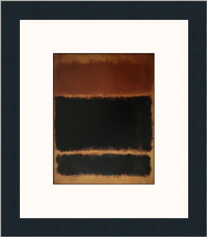 Mark Rothko Black in Deep Red Custom Framed Print 14 x 12: Mark Rothko Black in Deep Red Custom Framed Print 14 x 12 This stunning custom framed print titled "Black in Deep Red" is a captivating work by renowned artist Mark Rothko. Measuring 14 in. by 12 in.,