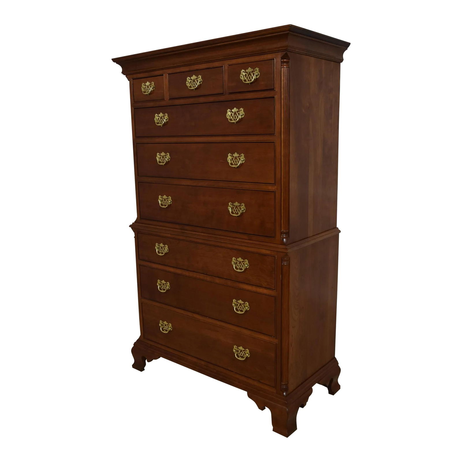Stickley Chippendale Cherry High Chest with Hidden Jewelry Compartment (1 of 10)