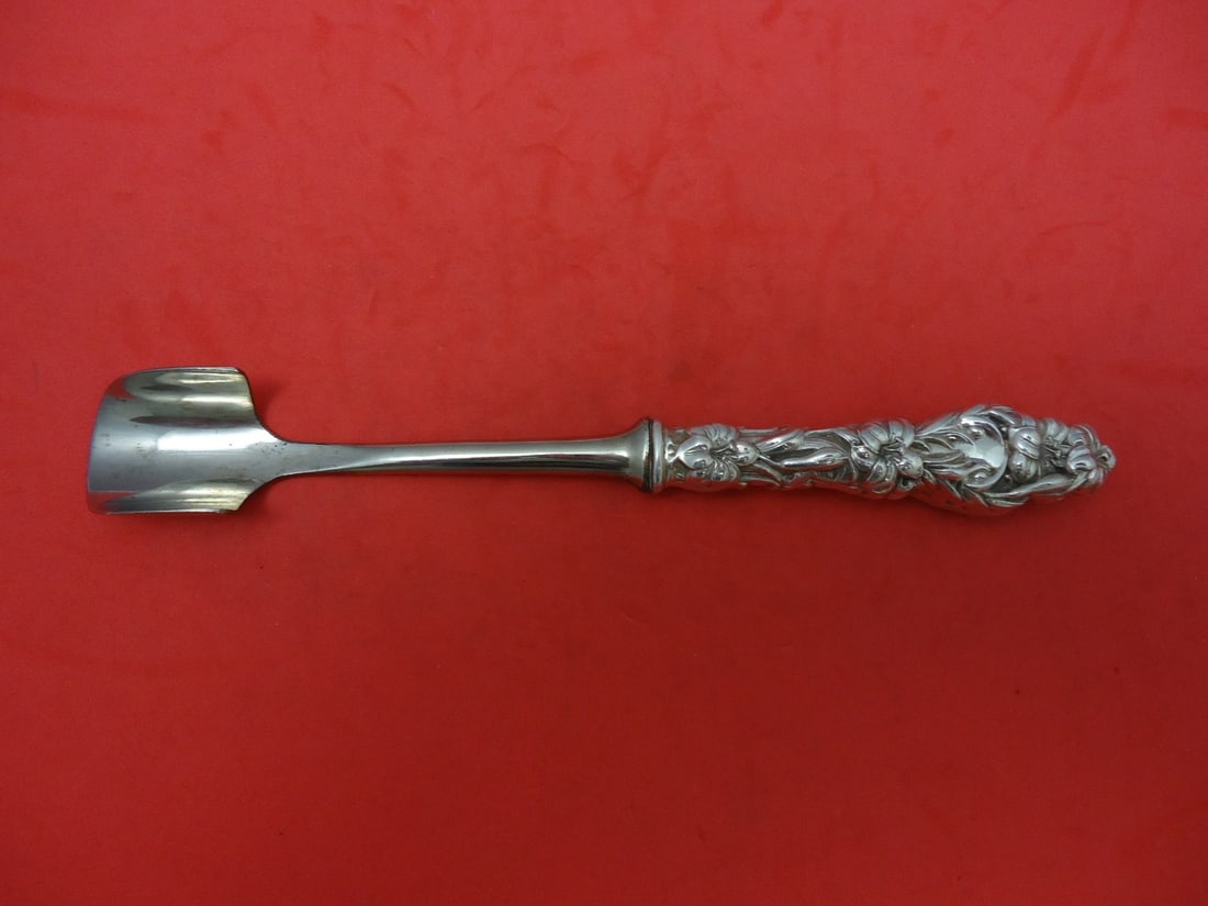Whiting Sterling Silver 7 Inch Cheese Scoop in Lily Pattern (1 of 1)