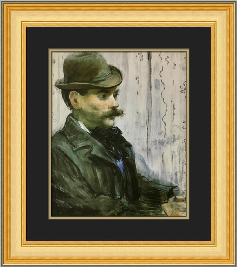 Edouard Manet A Portrait of Alphouse Maurreau Custom Framed Print 20 x 19 (1 of 2)