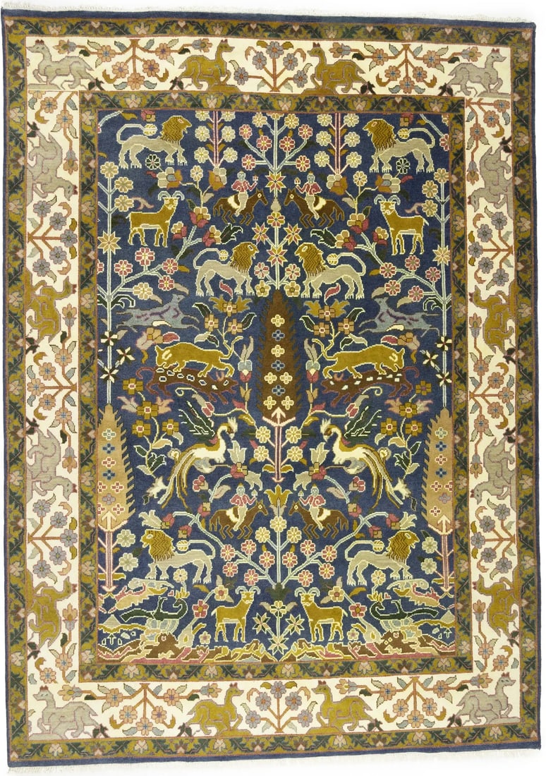 Handmade 10'1 X 14' Pictorial Oriental Rug Animal Design Wool Decor (1 of 18)