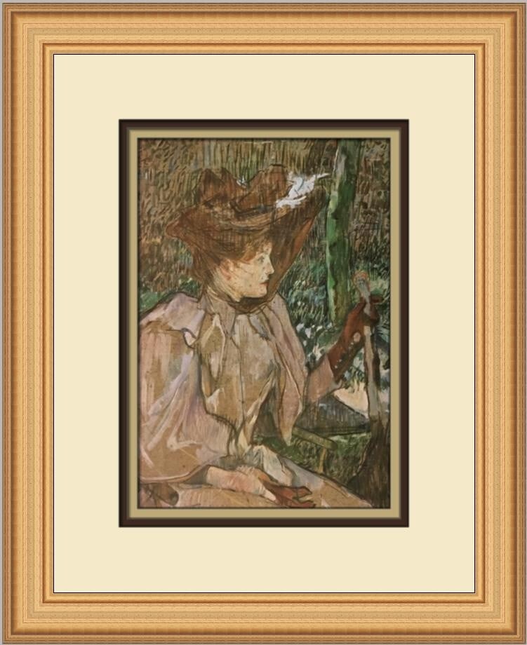 Henri Toulouse-Lautrec Woman with Gloves Custom Framed Art Print (1 of 2)