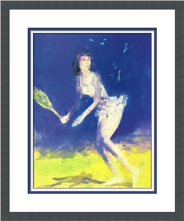 LeRoy Neiman Gussie Moran Custom Framed Expressionist Print (1 of 2)