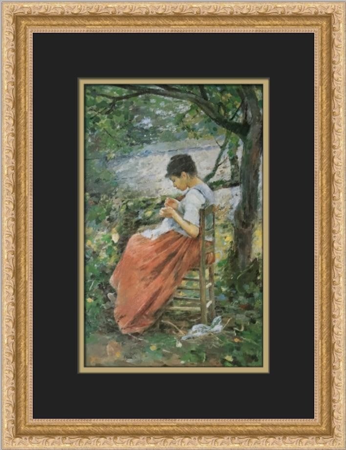 The Layette Custom Framed Print by Theodore Robinson 1980 Impressionism: The Layette Custom Framed Print by Theodore Robinson 1980 Impressionism This exquisite custom framed print titled "The Layette" by Theodore Robinson captures the essence of Impressionism. Created in 1