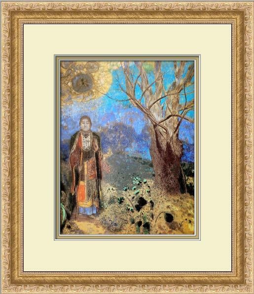 Odilon Redon Buddha Print Custom Framed Art 1999: Odilon Redon Buddha Print Custom Framed Art 1999 This exquisite print features a stunning representation of Buddha, created by the renowned artist Odilon Redon and produced through lithography. The ar