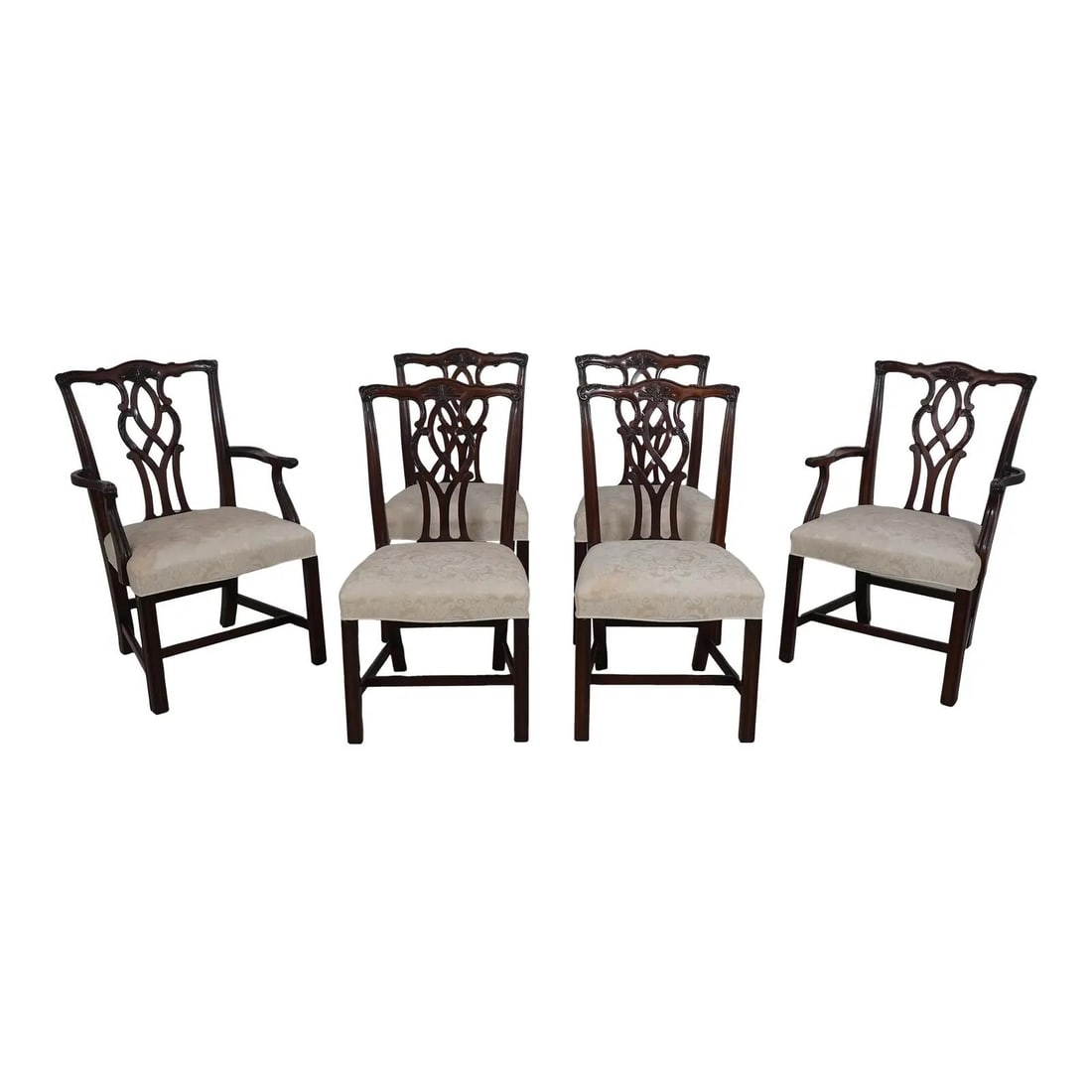 Set of 6 Kindel Chippendale Mahogany Dining Chairs Oxford Finish (1 of 10)