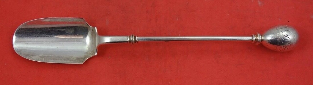 Whiting Ball End Sterling Silver Cheese Scoop 8 3/4 Inch Engraved (1 of 2)