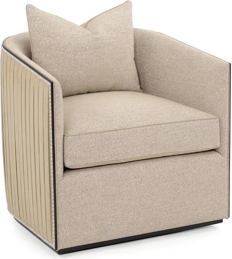 John-Richard Sonoma V242 Espresso Swivel Chair Fabric Transitional Style (1 of 7)