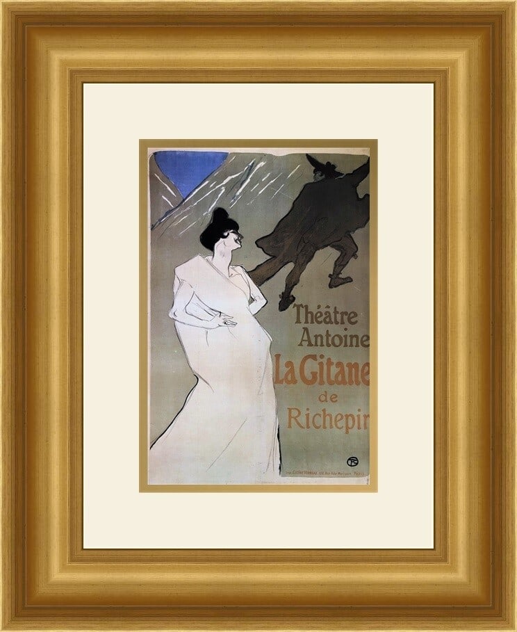 Henri de Toulouse-Lautrec La Gitane Custom Framed Print 19 x 23 (1 of 2)