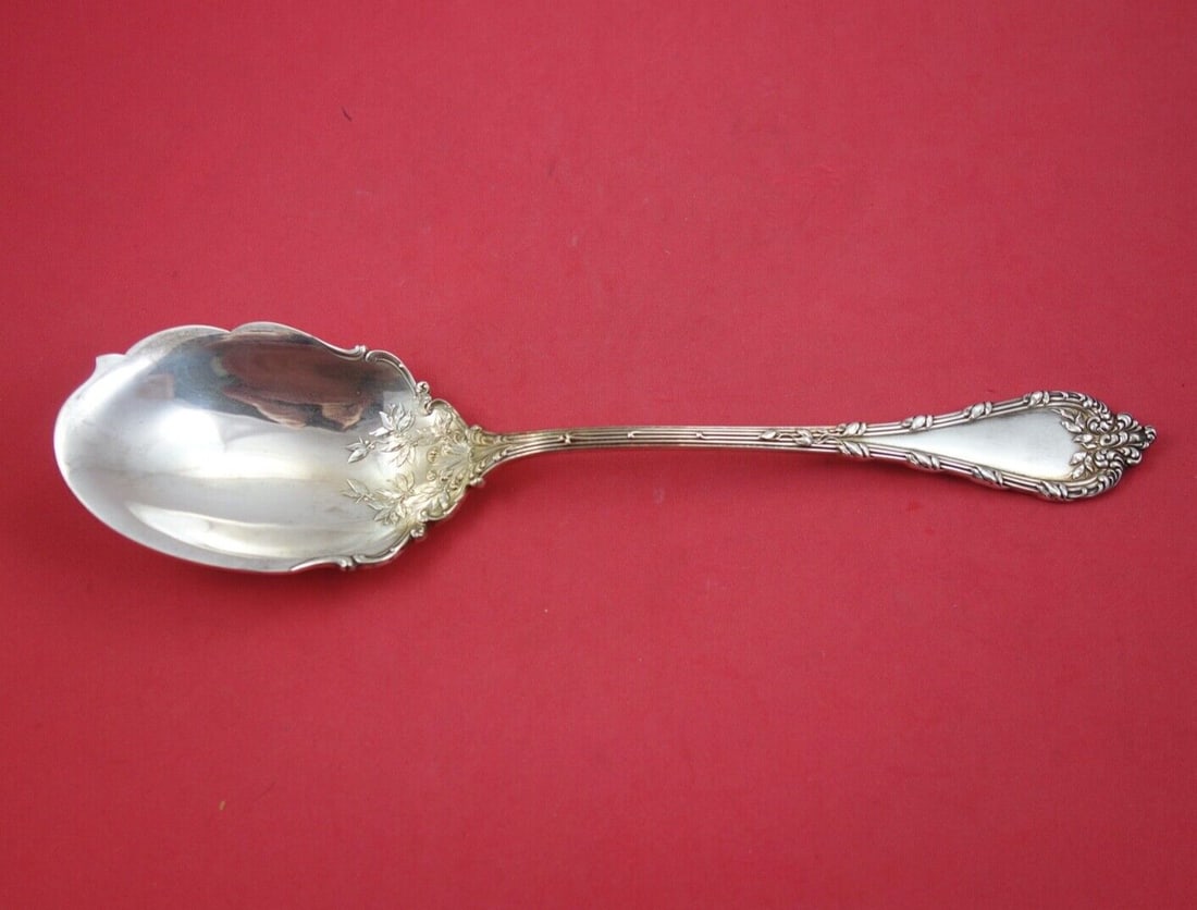 Durgin Sterling Silver Madame Royale Serving Spoon 12 1/8" (1 of 2)