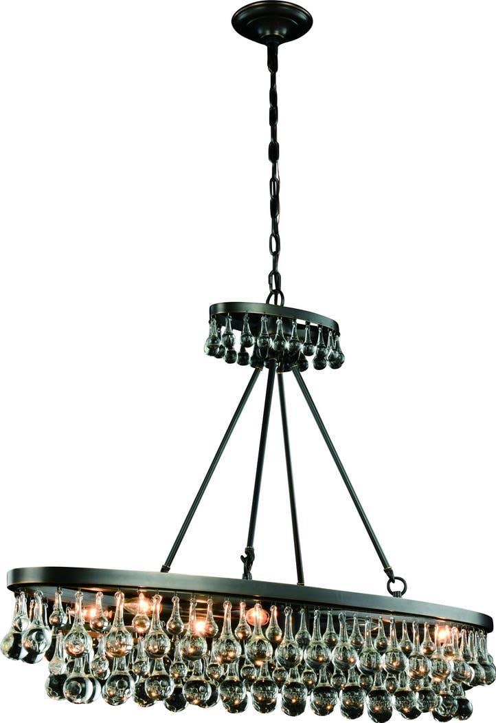 Bettina 8-Light Adjustable Bronze Pendant Lamp with Royal-Cut Crystal (1 of 1)