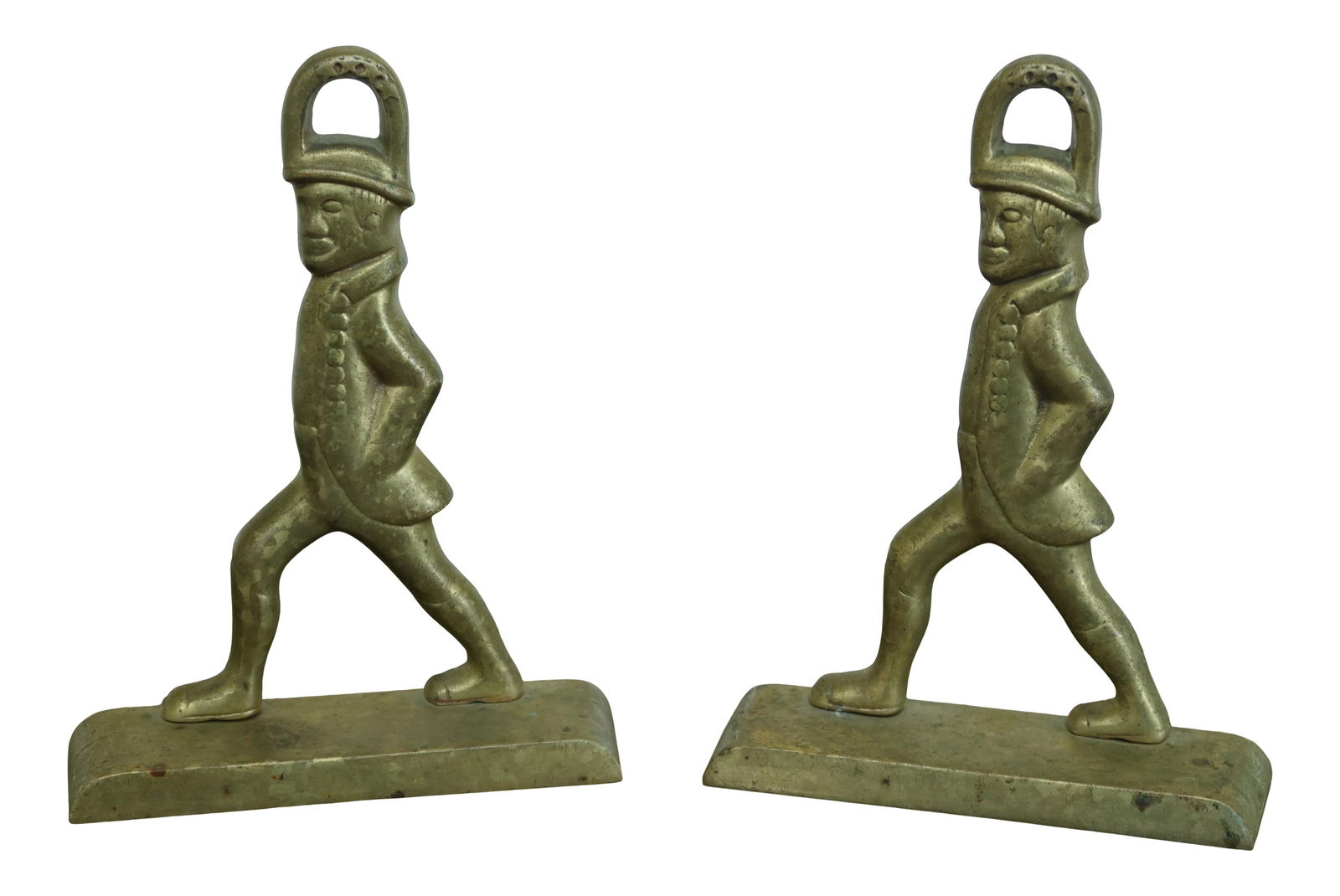 Colonial Williamsburg CW-8-7 Brass Bookends by Virginia Metalcrafters Pair: Colonial Williamsburg CW-8-7 Brass Bookends by Virginia Metalcrafters Pair Enhance your space with this elegant pair of Virginia Metalcrafters Colonial Williamsburg brass bookends, approximately 30 ye