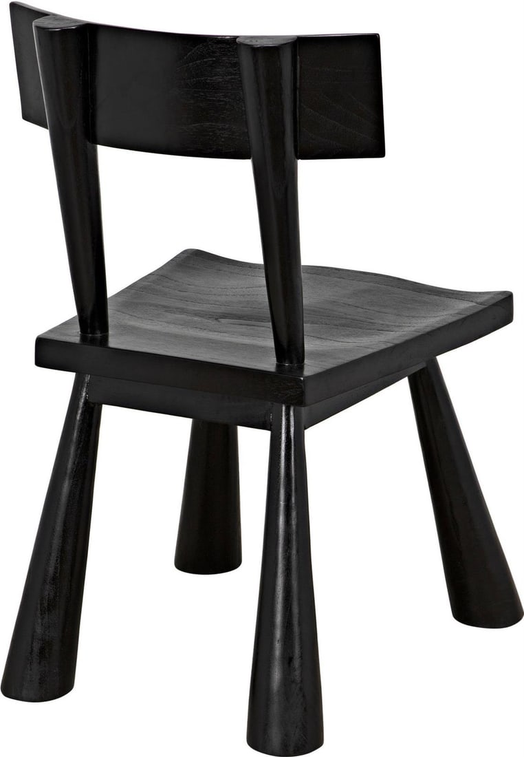 New Noir Gilbert Charcoal Black Chair Transitional Style (1 of 12)