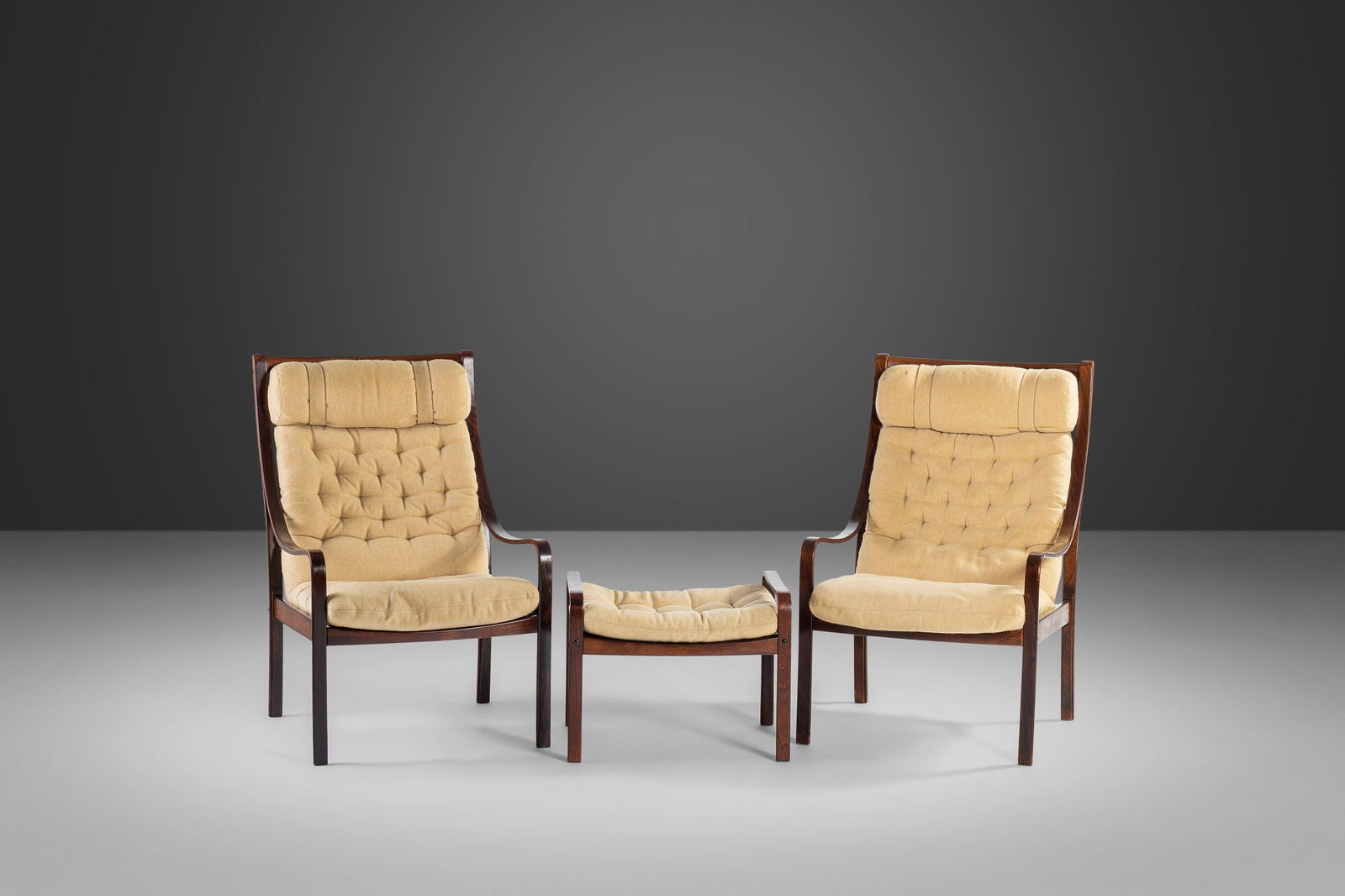 Vintage Bentwood Lounge Chairs Set by Fredrik A. Kayser in Rosewood (1 of 10)