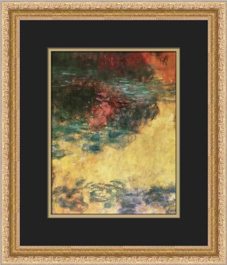 Claude Monet Water Lily Pond Custom Framed Offset Lithograph Print (1 of 2)