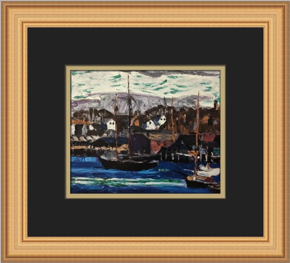 Stuart Davis Gloucester Harbor Custom Framed Art Print 12x13: Stuart Davis Gloucester Harbor Custom Framed Art Print 12x13 This stunning custom framed print titled "Gloucester Harbor" by artist Stuart Davis captures the beauty of this iconic location. Measuring