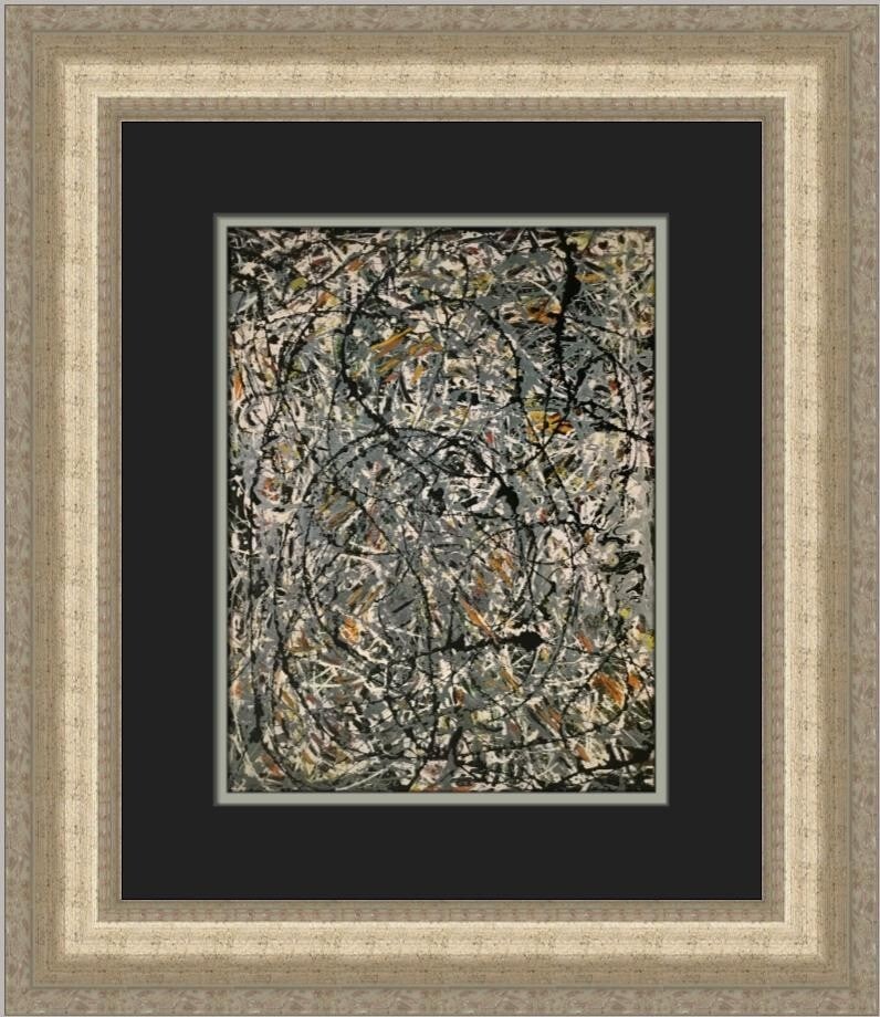 Jackson Pollock Watering Paths Custom Framed Print 19x17: Jackson Pollock Watering Paths Custom Framed Print 19x17 This stunning custom framed print of "Watering Paths" by renowned artist Jackson Pollock showcases the dynamic style of Expressionism and Impre
