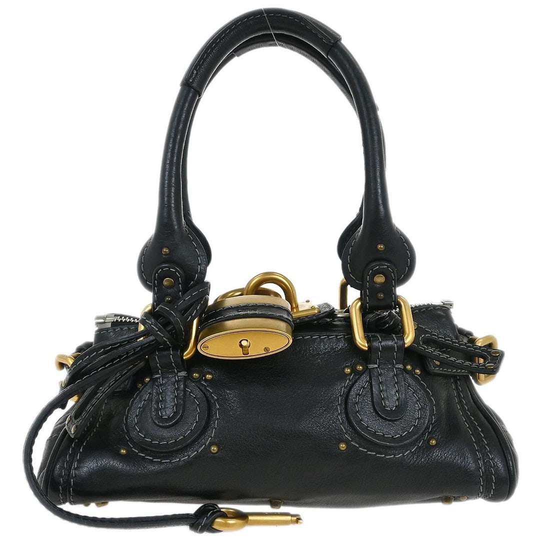 Chloe Paddington Mini Black Leather Handbag 03.06.51.5391: Chloe Paddington Mini Black Leather Handbag 03.06.51.5391 The Chloe Black Paddington Mini Handbag is a stylish and versatile accessory perfect for casual occasions. This handbag features a sleek black