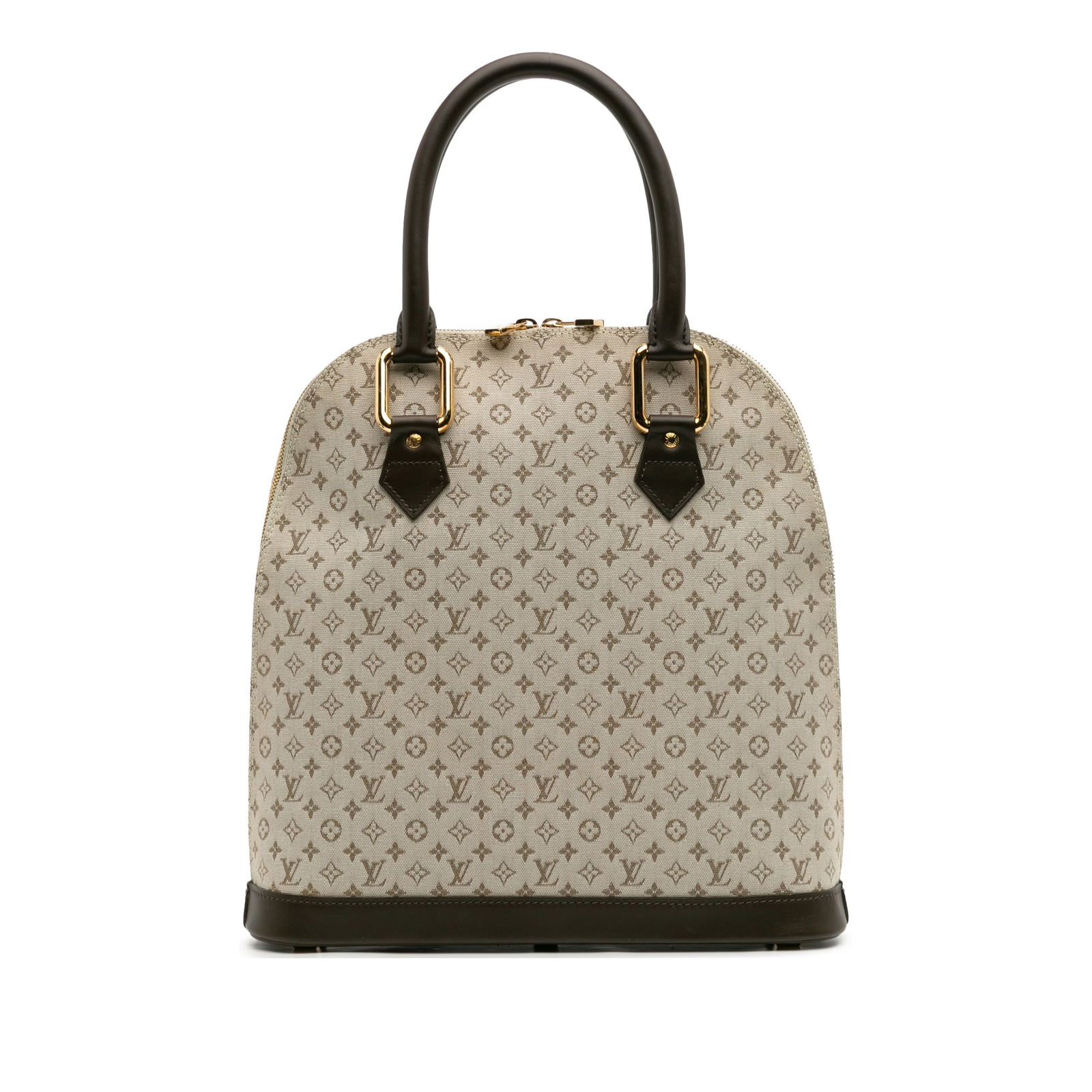 Louis Vuitton Monogram Mini Lin Alma Haut Handbag Brown Fabric: Louis Vuitton Monogram Mini Lin Alma Haut Handbag Brown Fabric The Louis Vuitton Monogram Mini Lin Alma Haut is a stylish and functional handbag crafted from durable Mini Lin cotton with leather trim.