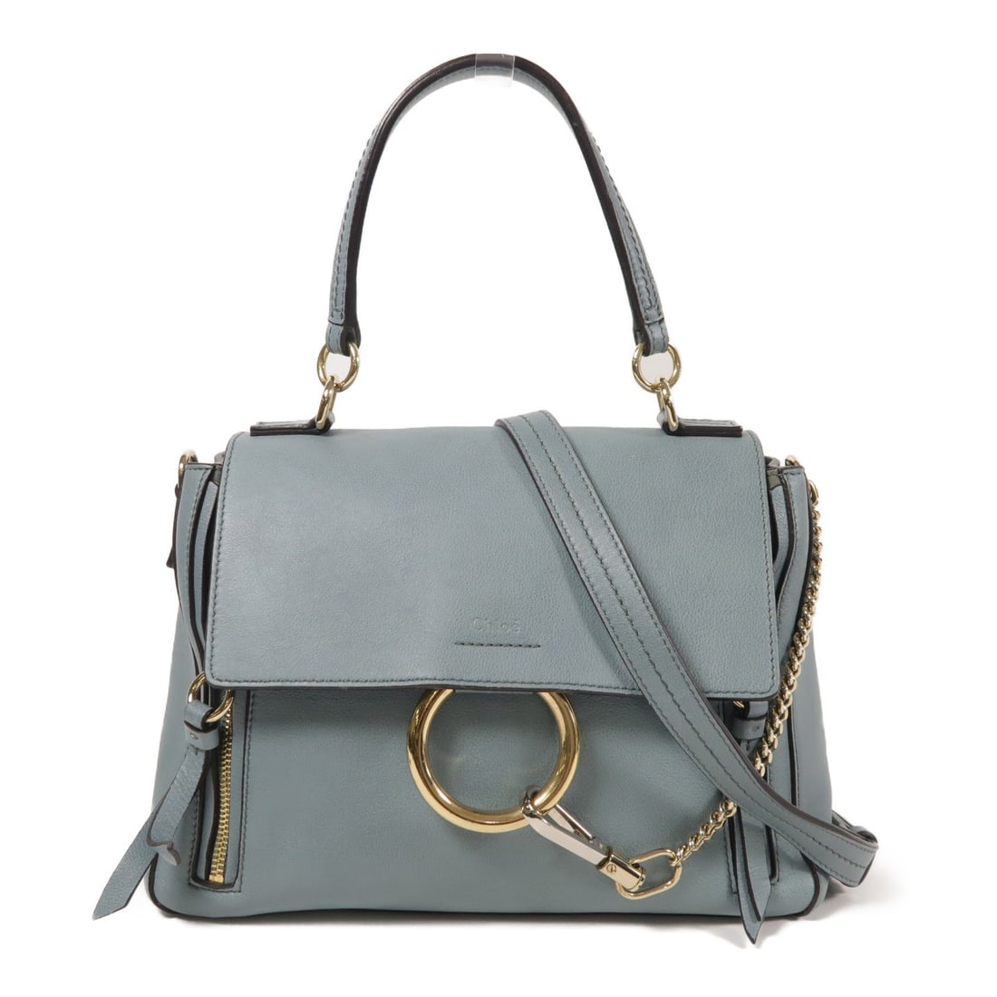 Chloe Faye Day 2way Shoulder Bag Blue Calfskin Leather GHW: Chloe Faye Day 2way Shoulder Bag Blue Calfskin Leather GHW Introducing the Chloe Faye Day 2way Shoulder Bag, a stylish and versatile accessory crafted from premium calfskin leather in an elegant blue