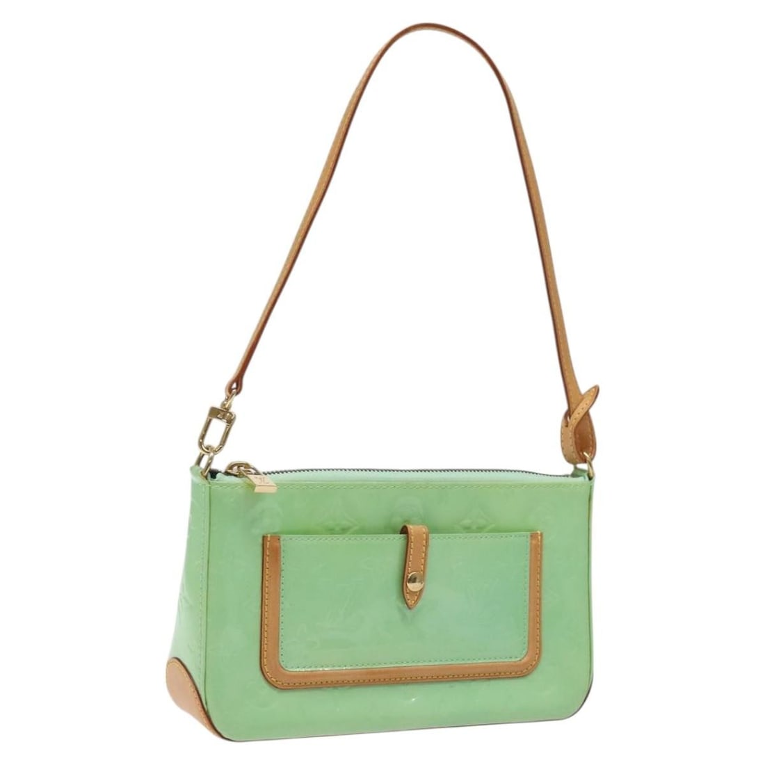 LOUIS VUITTON Peppermint Patent Leather Mallory Pouch M91293 Auth: LOUIS VUITTON Peppermint Patent Leather Mallory Pouch M91293 Auth This LOUIS VUITTON Monogram Vernis Mallory Square Pouch in a refreshing Peppermint color is a stylish accessory pouch crafted from hig