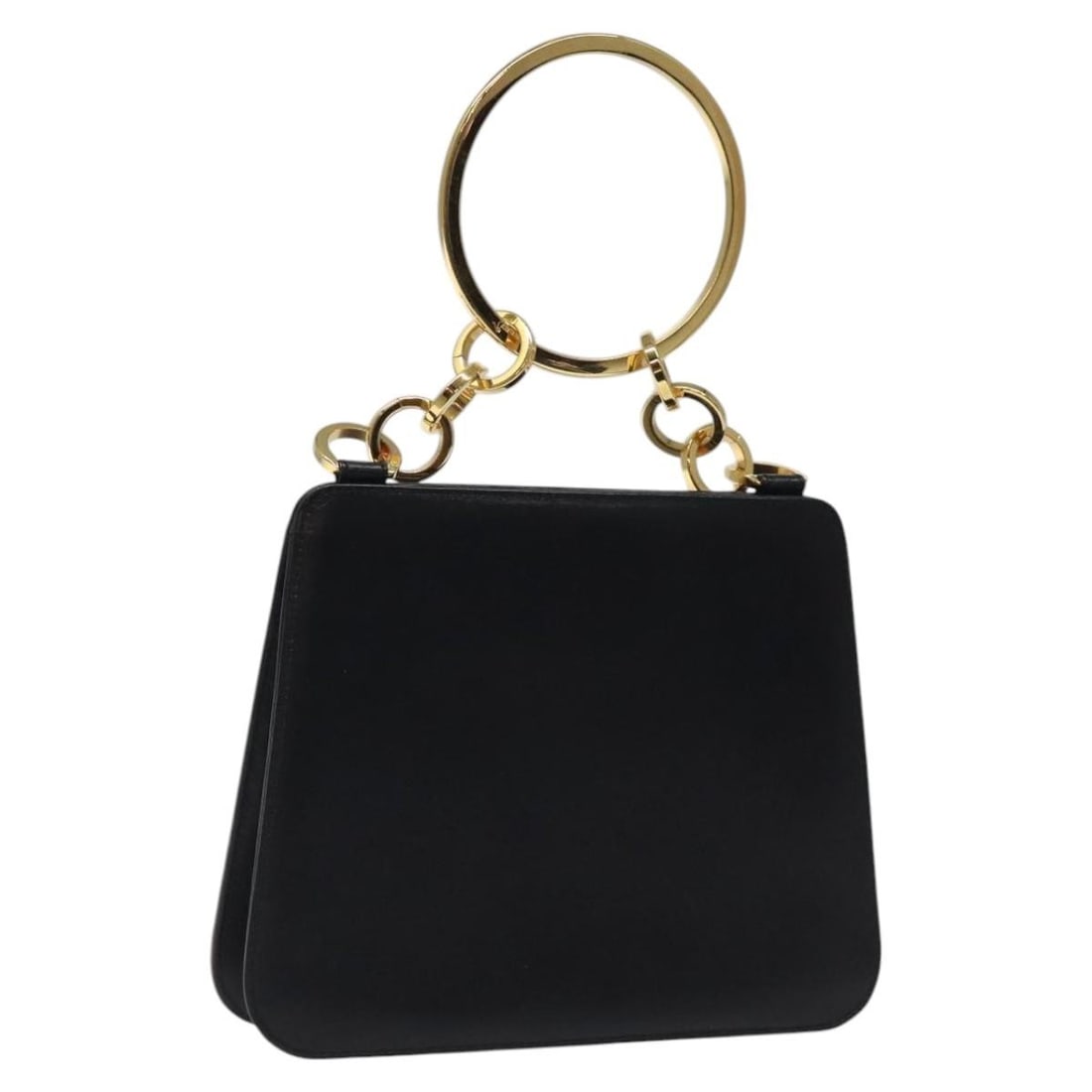 Salvatore Ferragamo Black Gold Leather Hand Bag Authenticated Italy: Salvatore Ferragamo Black Gold Leather Hand Bag Authenticated Italy This elegant Salvatore Ferragamo hand bag showcases a sophisticated design crafted from high-quality leather in a striking black and