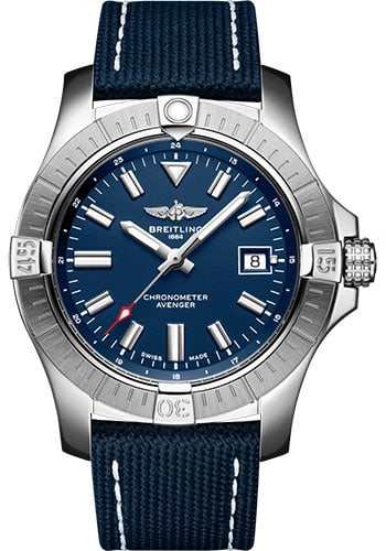 Breitling Avenger Automatic Blue Dial Leather Strap Ref A17318101C1X1 Card 2024: Breitling Avenger Automatic Blue Dial Leather Strap Ref A17318101C1X1 Card 2024 Discover the Breitling Avenger Automatic B&P, a striking men's watch featuring a vibrant blue dial and a durable rotatin