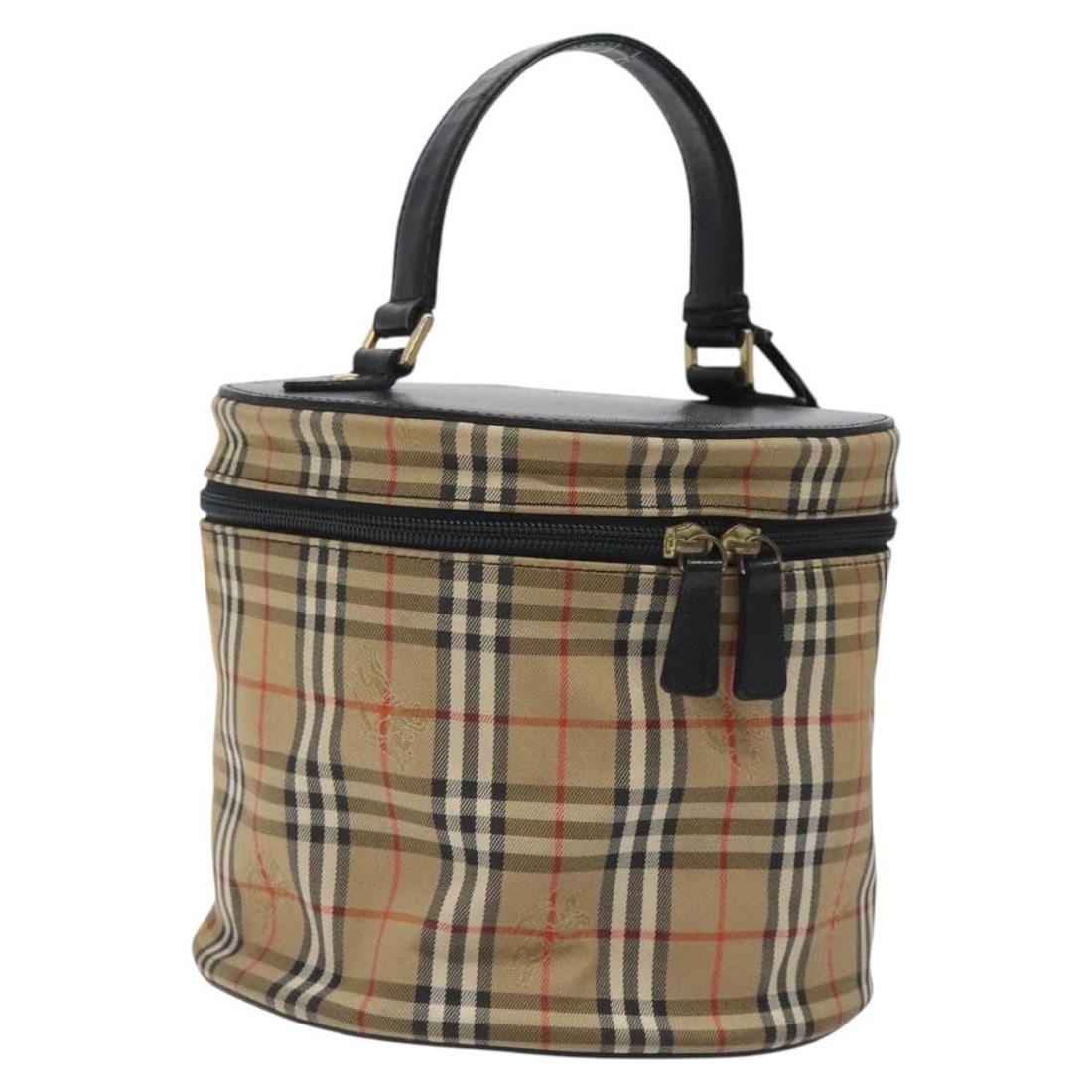 Burberrys Nova Check Canvas Hand Bag Beige Gold Authentic (1 of 18)