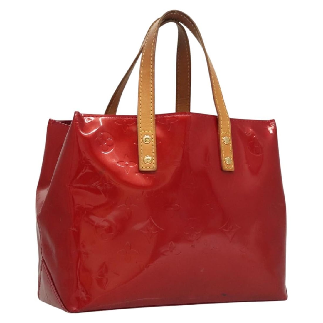 LOUIS VUITTON Monogram Vernis Reade PM Hand Bag Pomme D'amour M91990 Auth (1 of 18)