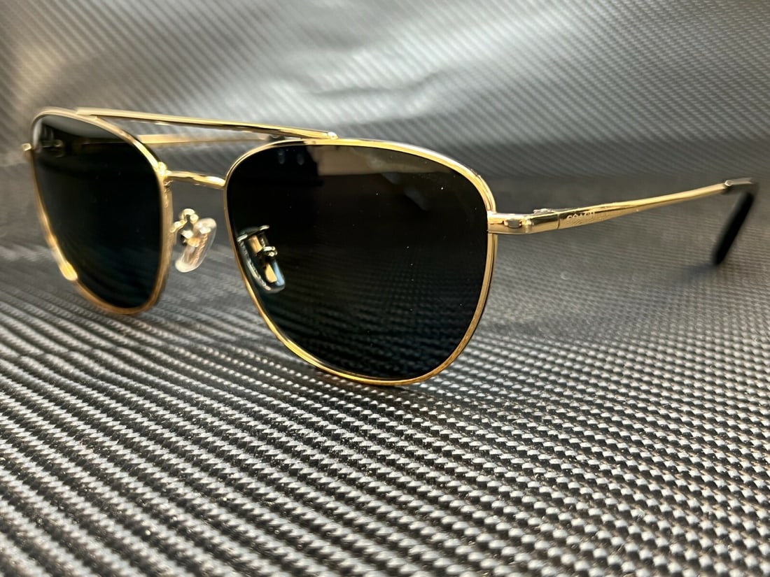 Coach HC7107 9005T3 Light Gold Polarized Sunglasses 55mm Women's: Coach HC7107 9005T3 Light Gold Polarized Sunglasses 55mm Women's Elevate your style with these Coach HC7107 9005T3 polarized sunglasses, designed for women. Featuring a sleek light gold rectangular fr