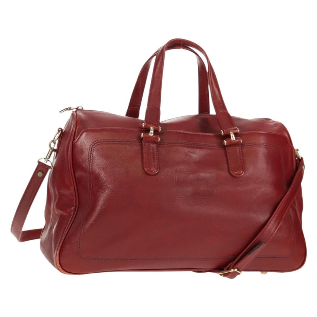 Chloe Paddington Leather Boston Bag Red Gold 2 Way Authentic: Chloe Paddington Leather Boston Bag Red Gold 2 Way Authentic Discover the iconic Chloe Paddington Boston Bag, a stunning accessory that combines style and practicality. This luxurious bag features a r
