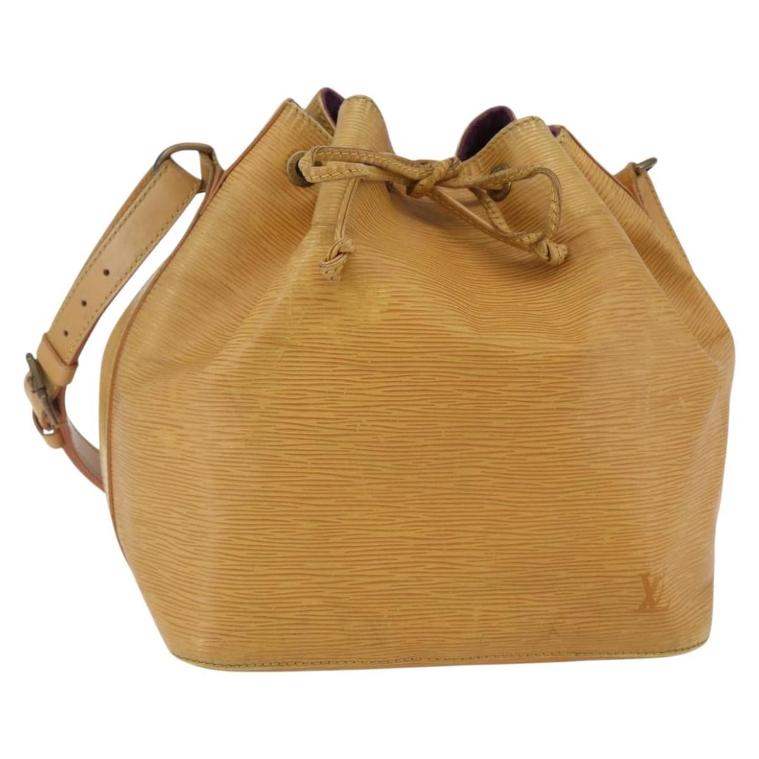 Louis Vuitton Epi Petit Noe Yellow Shoulder Bag M44109 Made in France (1 of 18)