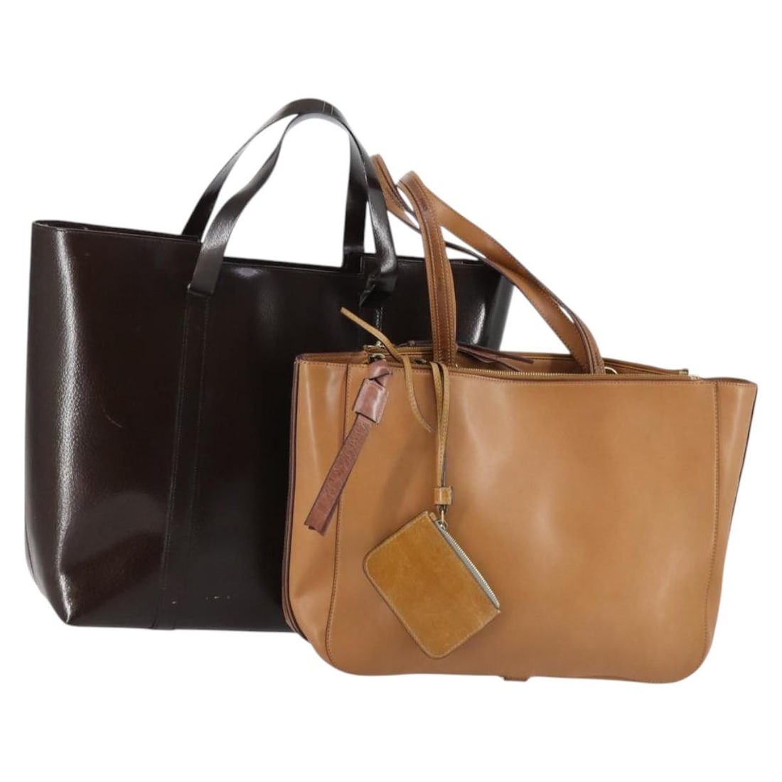 Chloe Brown Leather Handbag Set of 2 Authentic Romania: Chloe Brown Leather Handbag Set of 2 Authentic Romania This authentic Chloe handbag is crafted from high-quality leather in a rich brown color, showcasing the brand's signature style. Designed for ver