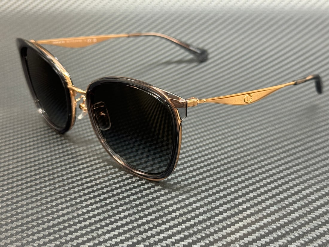 COACH HC7170 94543C Rose Gold Grey Gradient Sunglasses with Authenticity: COACH HC7170 94543C Rose Gold Grey Gradient Sunglasses with Authenticity Elevate your eyewear collection with these stylish COACH HC7170 sunglasses. Featuring a chic rose gold frame complemented by gr