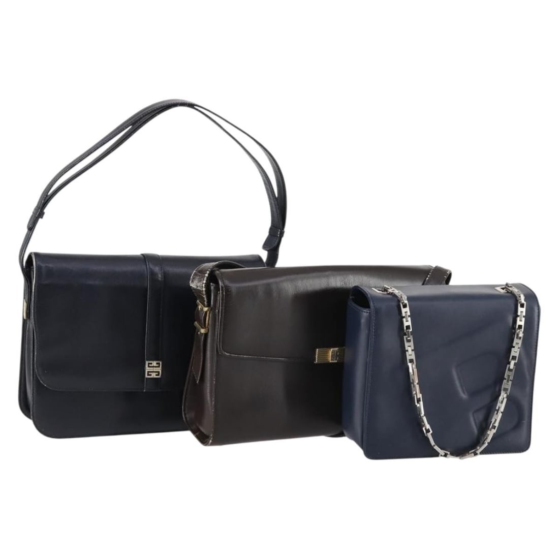 BALLY Givenchy Leather Shoulder Bag Black Navy 3 Piece Set: BALLY Givenchy Leather Shoulder Bag Black Navy 3 Piece Set This BALLY shoulder bag set features a stylish combination of black and navy leather. Designed for versatility, it showcases a classic should