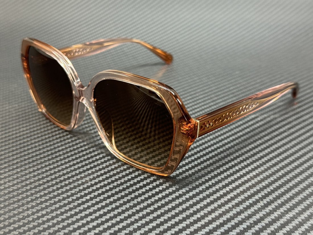 Coach HC8404U 581274 Women's Sunglasses Rose Brown Gradient with Authenticity Certificate: Coach HC8404U 581274 Women's Sunglasses Rose Brown Gradient with Authenticity Certificate Elevate your eyewear collection with these stylish COACH HC8404U 581274 sunglasses. Designed for women, these